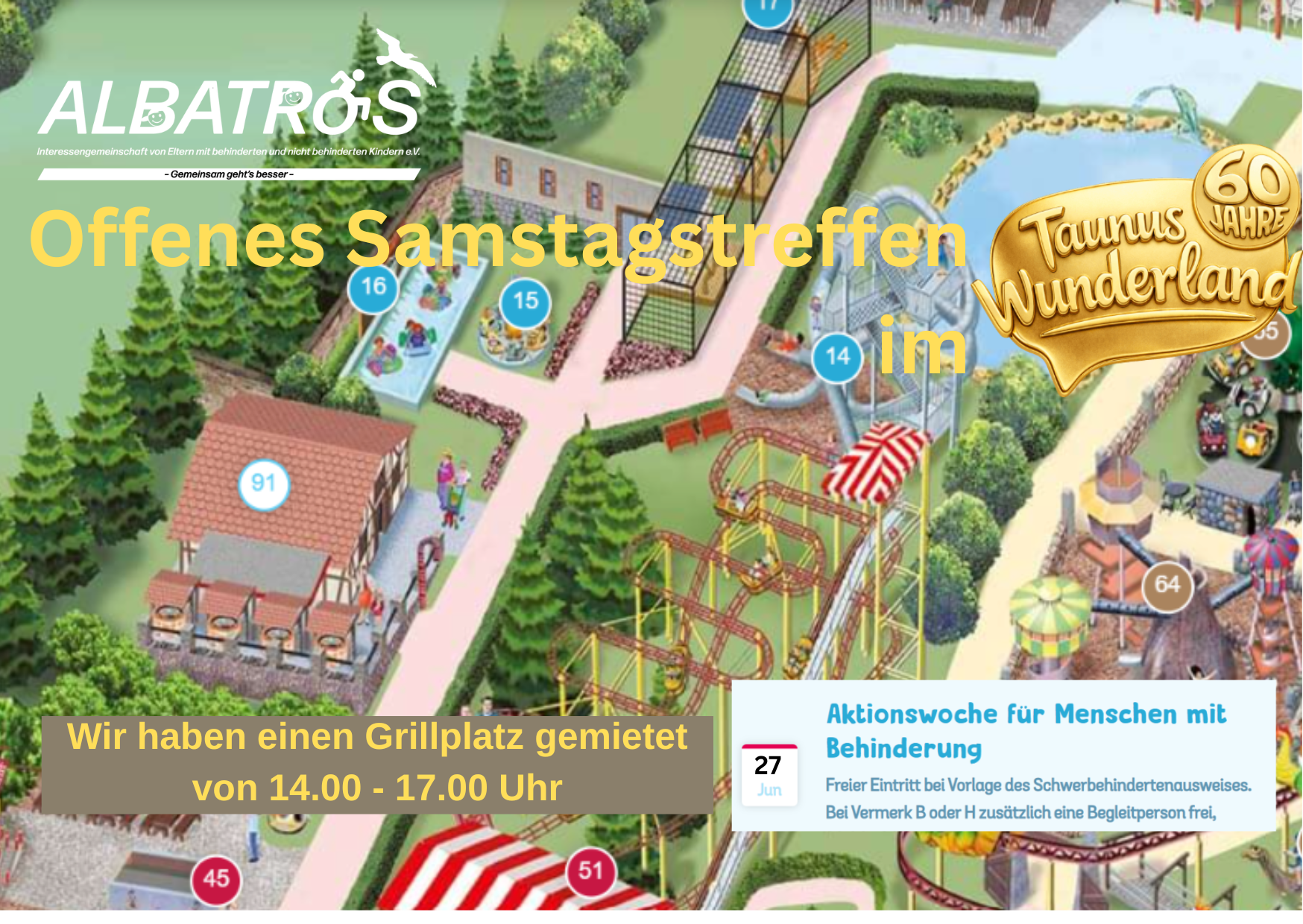 Teilausschnitt einer Karte vom Taunuswunderland